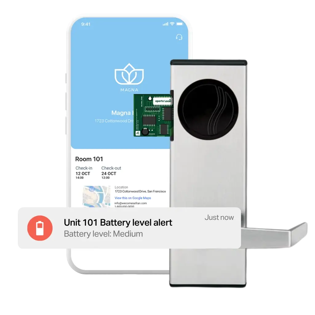 Smart locks with Operto boost chip